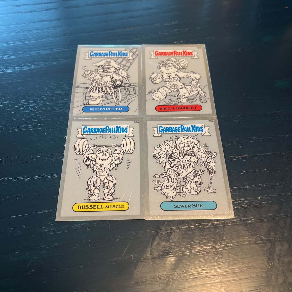 2014 Gpk Chrome Pencil Art SewerSue BrutalBridget RussellMuscle PeglegPeter